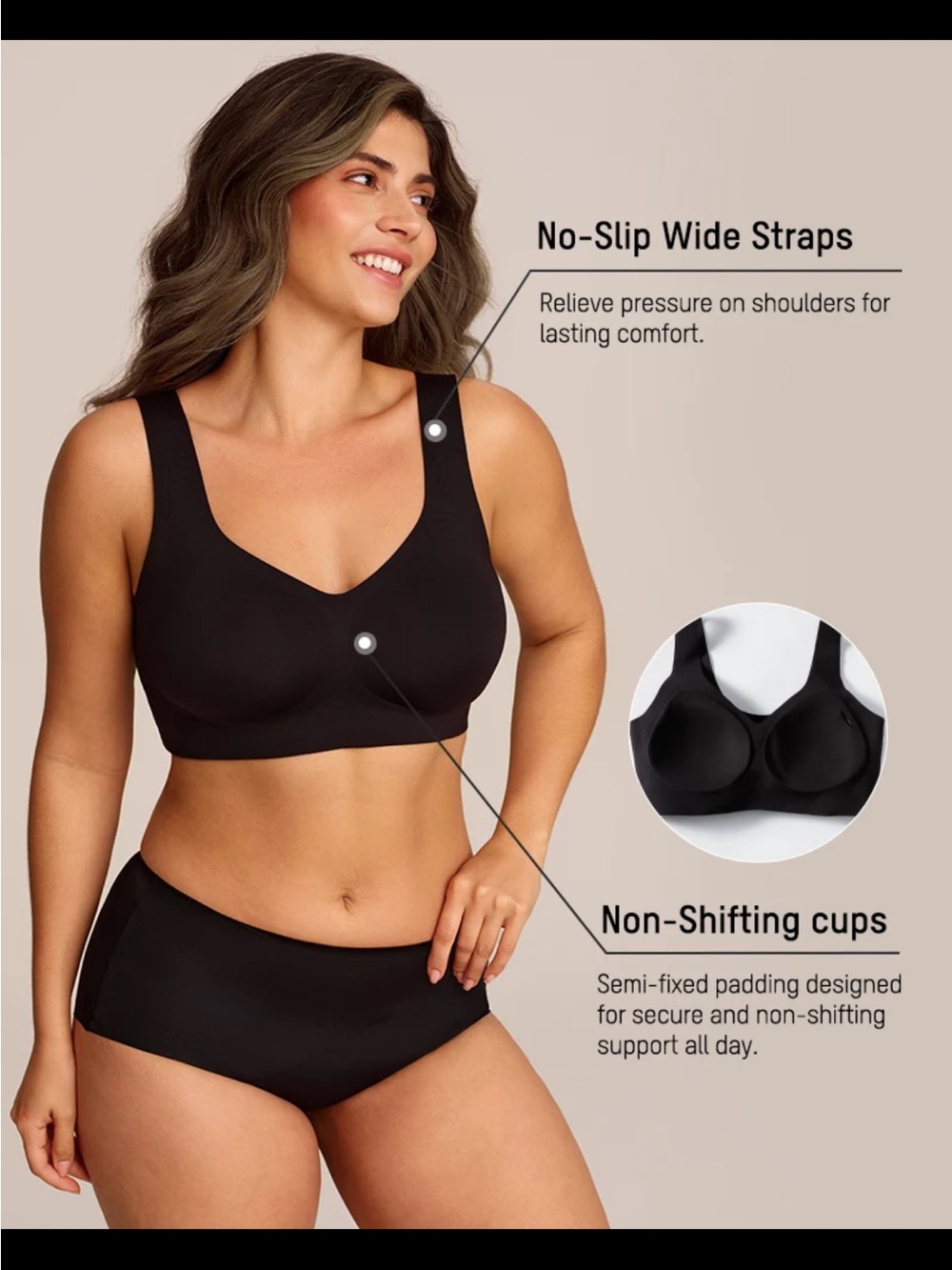 Lifting Wire Free Antibacterial Jelly Bra - Picture 7 of 11